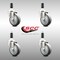Service Caster 4 Inch 316SS Thermoplastic Rubber Swivel 1-1/8 Inch Expanding Stem Caster Set SCC-SS316EX20S414-TPRB-118-4 - alternate 2